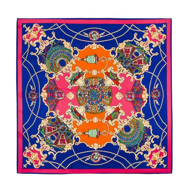 scarves 100cm silk scarf women square wraps national totem print neckerchief female foulard hijab lady muslim bandanas, Blue;gray
scarves 100cm silk scarf women square wraps national totem print neckerchief female foulard hijab lady muslim bandanas, Blue;gray