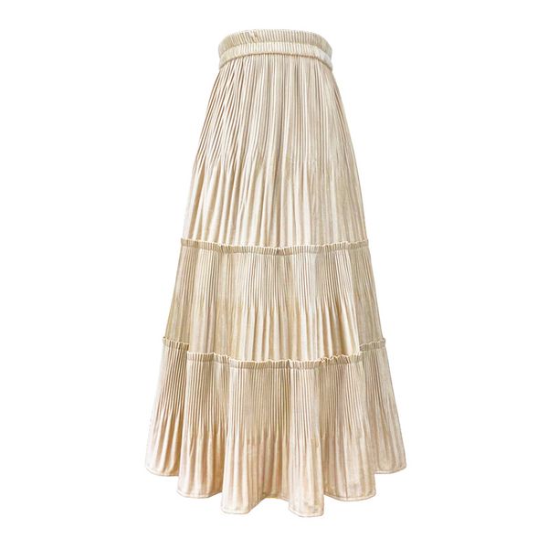 black khaki gray green beige elastic waist maxi long velvet skirt pleated ruched solid winter autumn casual s0198 210514
black khaki gray green beige elastic waist maxi long velvet skirt pleated ruched solid winter autumn casual s0198 210514