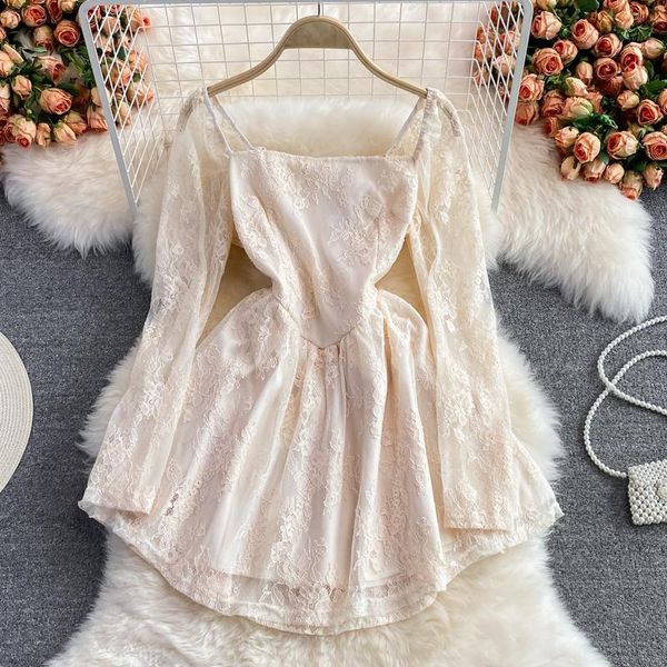 casual dresses 2021autumn vintage court style small square collar high-waisted, cinched waist, and figure flattering lace puff dress, Black;gray
casual dresses 2021autumn vintage court style small square collar high-waisted, cinched waist, and figure flattering lace puff dress, Black;gray