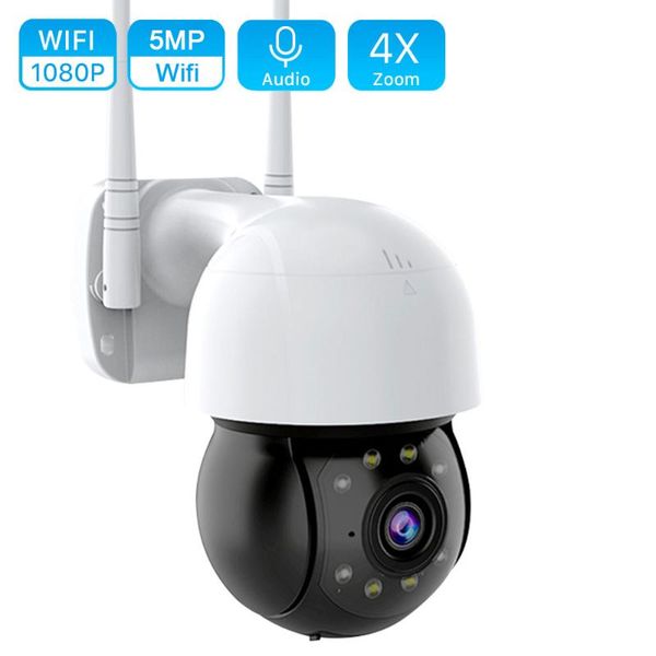 cameras 1080p ptz wifi ip camera outdoor 4x digital zoom ai human detect wireless h.265 p2p onvif audio 5mp security cctv