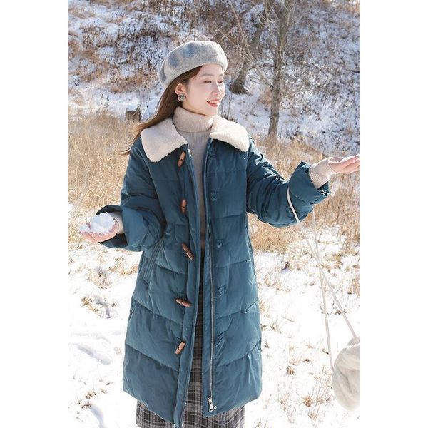 winter down padded jacket women's long warm thickened loose cotton thick solid & parkas, Black
winter down padded jacket women's long warm thickened loose cotton thick solid & parkas, Black