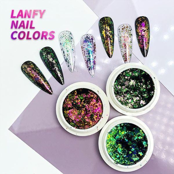 1box nail art magic starry sky mirror effects holographic chameleon rainbow flake pigment makeup body diy decorations1, Silver;gold
1box nail art magic starry sky mirror effects holographic chameleon rainbow flake pigment makeup body diy decorations1, Silver;gold