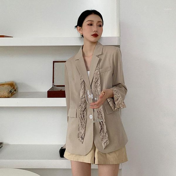 women's suits & blazers vintage short khaki windbreaker spring autumn 2021 loose korean lapel long-sleeve double breasted trench coat f, White;black
women's suits & blazers vintage short khaki windbreaker spring autumn 2021 loose korean lapel long-sleeve double breasted trench coat f, White;black