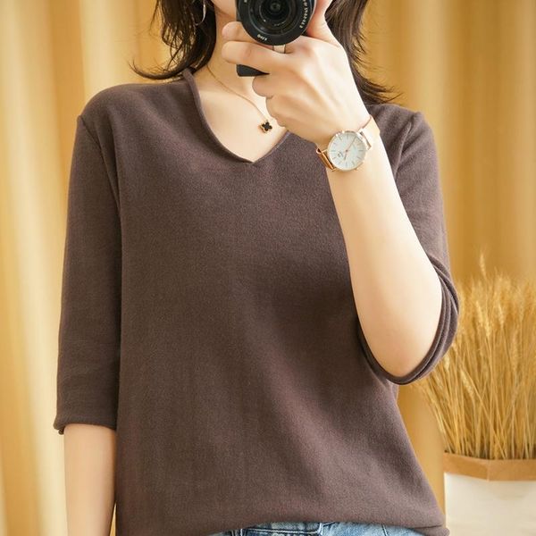 100% cotton knitted sweater women and pullover v-neck half sleeve casual female pullovers womens pull femme women's sweaters, White;black
100% cotton knitted sweater women and pullover v-neck half sleeve casual female pullovers womens pull femme women's sweaters, White;black