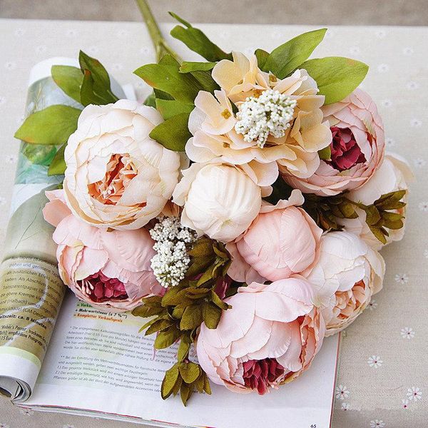 decorative flowers & wreaths 13 heads/bundle silk tea roses bride bouquet christmas home wedding fake plants artificial decorate
decorative flowers & wreaths 13 heads/bundle silk tea roses bride bouquet christmas home wedding fake plants artificial decorate