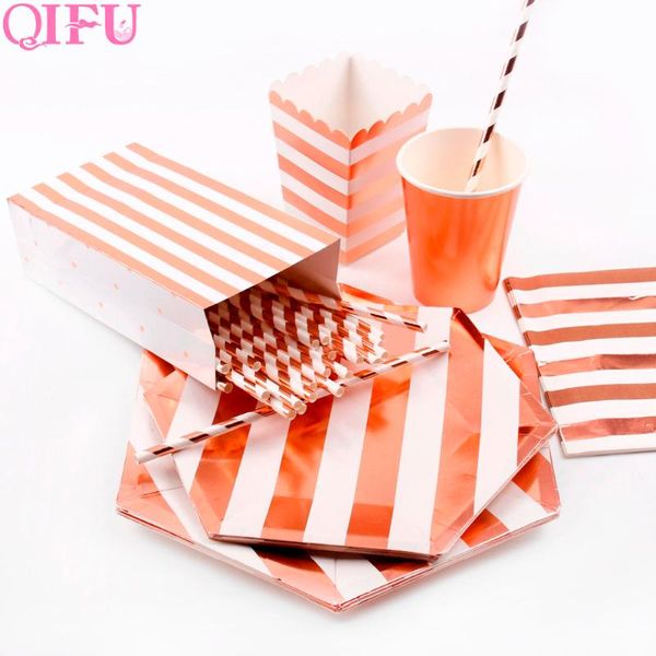 disposable dinnerware qifu rose gold paper drinking straws plates cups gift bag popcorn boxes birthday party decorations adult
disposable dinnerware qifu rose gold paper drinking straws plates cups gift bag popcorn boxes birthday party decorations adult