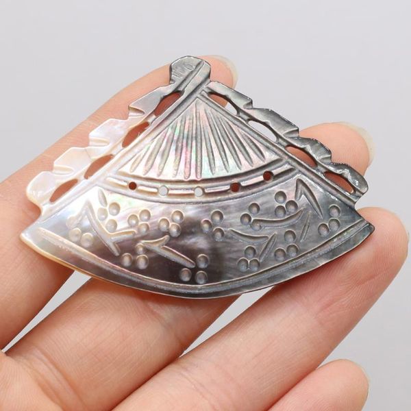 charms natural black shell pendant carved hollow fan mother of pearl for women handmade diyhairpin necklace making jewelry, Bronze;silver
charms natural black shell pendant carved hollow fan mother of pearl for women handmade diyhairpin necklace making jewelry, Bronze;silver