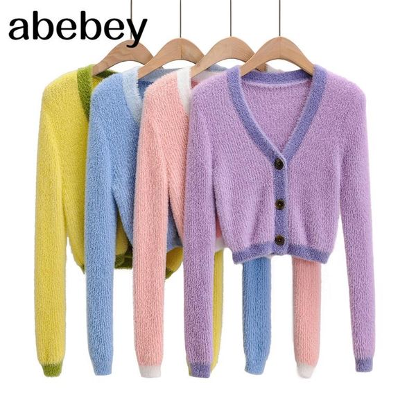 women's knits & tees 2021 spring autumn imitation mink velvet full single-breasted cardigan shorts skin-friendly color matching mohair, White
women's knits & tees 2021 spring autumn imitation mink velvet full single-breasted cardigan shorts skin-friendly color matching mohair, White