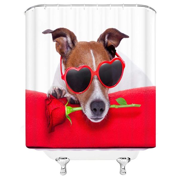 funny dog shower curtain red rose decoration shower curtain set cute animal theme shower curtain lining non-fading waterproof
funny dog shower curtain red rose decoration shower curtain set cute animal theme shower curtain lining non-fading waterproof