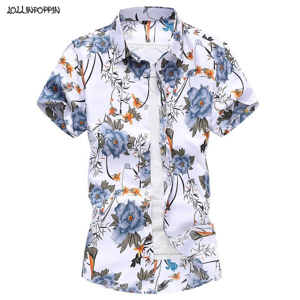 men's casual shirts floral men short sleeve shirt turn down collar 2021 summer flowers printed polyester male camisas, White;black
men's casual shirts floral men short sleeve shirt turn down collar 2021 summer flowers printed polyester male camisas, White;black