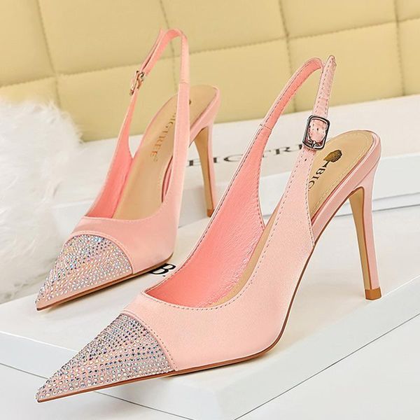 sandals 2021 luxury women 9.5cm high heels crystal green stripper slingback bridal shoes big size 43, Black
sandals 2021 luxury women 9.5cm high heels crystal green stripper slingback bridal shoes big size 43, Black