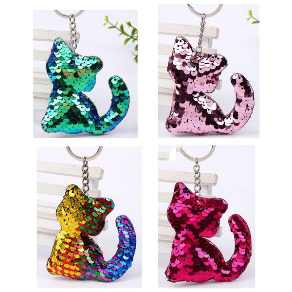keychains 4pcs creative reflective cat keychain colorful fishtail bag car key pendant jewelry, Silver
keychains 4pcs creative reflective cat keychain colorful fishtail bag car key pendant jewelry, Silver
