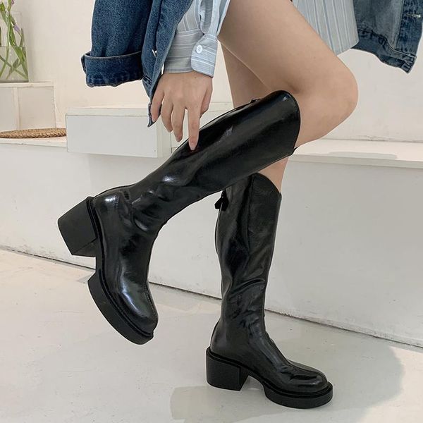 boots women shoes long with heel female knee-high women's platform motorcycle thick sole square winter botas autumn, Black
boots women shoes long with heel female knee-high women's platform motorcycle thick sole square winter botas autumn, Black