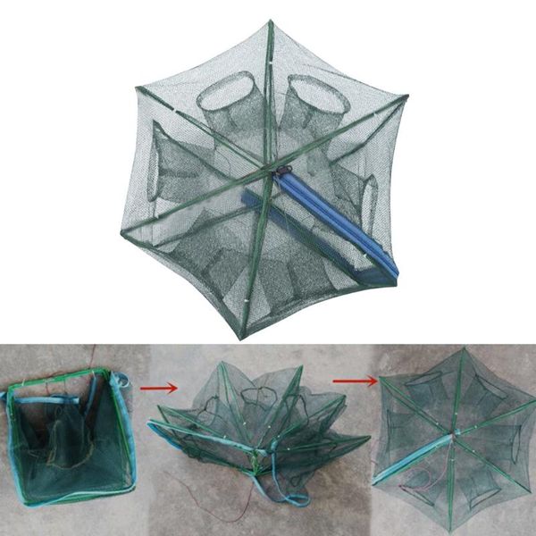 fishing accessories 6/8 holes foldable net mesh nylon crab shrimp cast cage bait trap for fish minnow crawfish
fishing accessories 6/8 holes foldable net mesh nylon crab shrimp cast cage bait trap for fish minnow crawfish