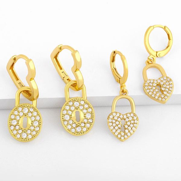 dangle & chandelier flola cute small heart padlock earrings for women huggie circle round lock drop crystal cz zirconia gold jewelry ersv53, Silver
dangle & chandelier flola cute small heart padlock earrings for women huggie circle round lock drop crystal cz zirconia gold jewelry ersv53, Silver