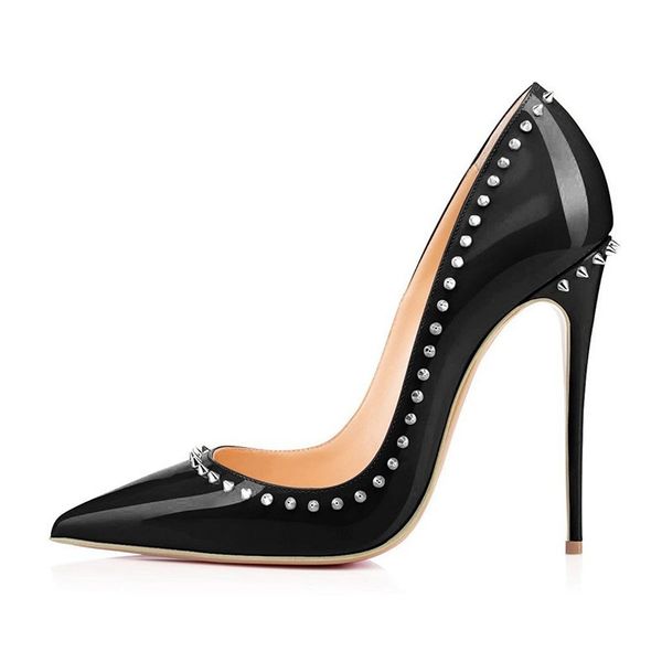 sandals woman heel stilettos high heels spring autumn patent leather pointed toe women rivet ladies pumps shoes big size d031, Black
sandals woman heel stilettos high heels spring autumn patent leather pointed toe women rivet ladies pumps shoes big size d031, Black