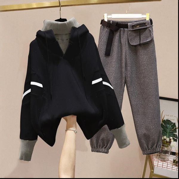 2 delige set vrouwen women tracksuits plus size winter pak losse nep tweedelige trui afslanken casual broek twee stuk mode, Gray
2 delige set vrouwen women tracksuits plus size winter pak losse nep tweedelige trui afslanken casual broek twee stuk mode, Gray
