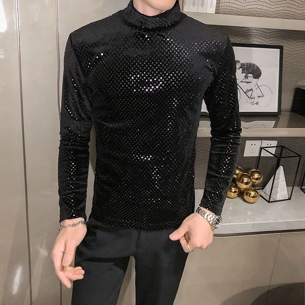 men's polos shopkeeper style t-shirt long-sleeved knitwear outerwear online celebrity half-turtleneck sequined base shirt mv98, White;black
men's polos shopkeeper style t-shirt long-sleeved knitwear outerwear online celebrity half-turtleneck sequined base shirt mv98, White;black