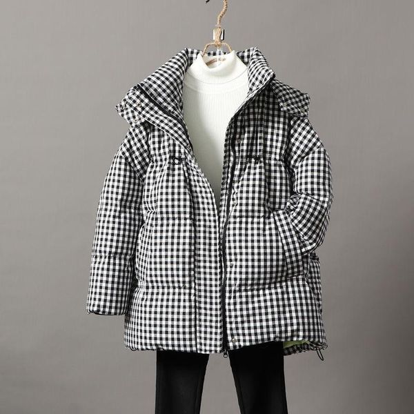 women's down & parkas 2021 spring woman plaid portable outwear female fashion coats ladies elegant turn collar padded jacket overcoat q, Black
women's down & parkas 2021 spring woman plaid portable outwear female fashion coats ladies elegant turn collar padded jacket overcoat q, Black