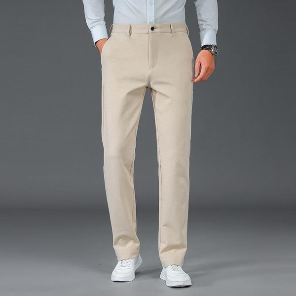 men's pants tfetters 2021 fashion men autumn winter mid straight loose casual heavyweight business work solid color trousers, Black
men's pants tfetters 2021 fashion men autumn winter mid straight loose casual heavyweight business work solid color trousers, Black