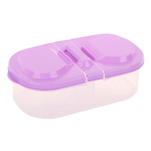 900ml 2-compartments stackable refrigerator storage box container with lid (purple)
900ml 2-compartments stackable refrigerator storage box container with lid (purple)