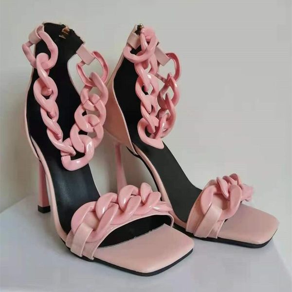 sandals prom wedding women summer ins fashion metal ankle chain high-heel shoes sandalias de mujer black/pink woman pumps
sandals prom wedding women summer ins fashion metal ankle chain high-heel shoes sandalias de mujer black/pink woman pumps