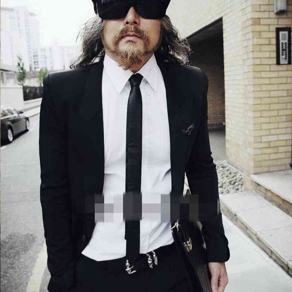 double division thin jacket summer single solid color breasted suit black ue9v, White;black
double division thin jacket summer single solid color breasted suit black ue9v, White;black