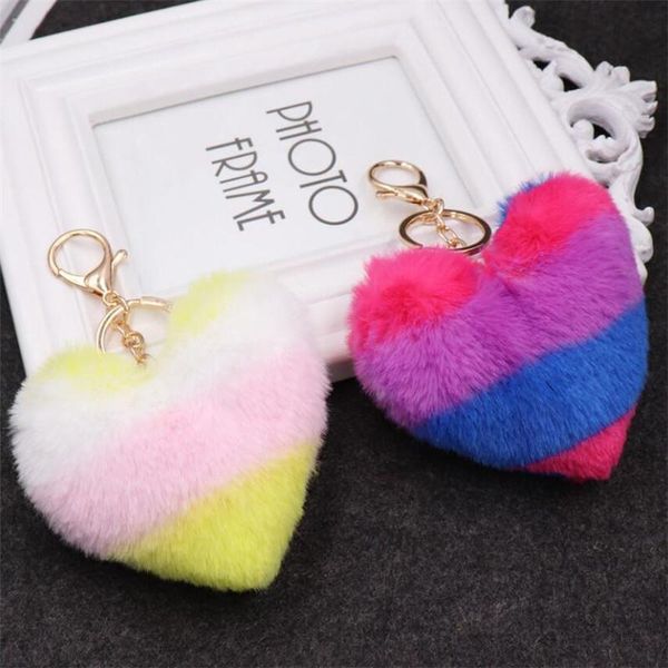 keychains 13cm rainbow fluffy fur pom keychain soft lovely heart pompon sleutelhanger artificial andbag keyring gift, Silver
keychains 13cm rainbow fluffy fur pom keychain soft lovely heart pompon sleutelhanger artificial andbag keyring gift, Silver