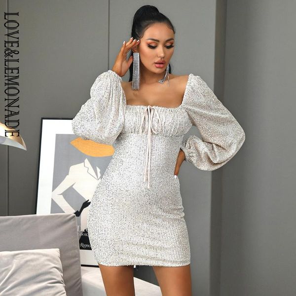 casual dresses love&lemonade tube cut out lace lantern long sleeve silver elastic sequin bodycon mini dress lm82993, Black;gray
casual dresses love&lemonade tube cut out lace lantern long sleeve silver elastic sequin bodycon mini dress lm82993, Black;gray