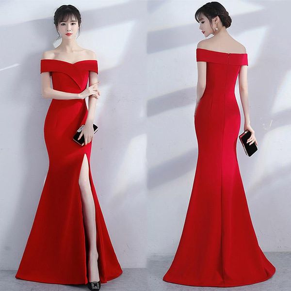 beauty-emily off-shoulder elegant evening dresses long mermiad gowns formal party dress high split satin women wear 2021, White;black
beauty-emily off-shoulder elegant evening dresses long mermiad gowns formal party dress high split satin women wear 2021, White;black