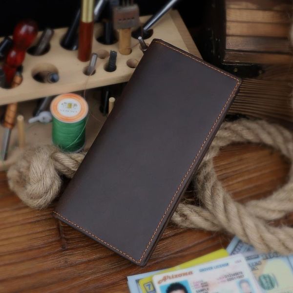 wallets genuine leather men wallet retro handmade cowhide long portable storage card holder purse with coin pocket pouch, Red;black
wallets genuine leather men wallet retro handmade cowhide long portable storage card holder purse with coin pocket pouch, Red;black