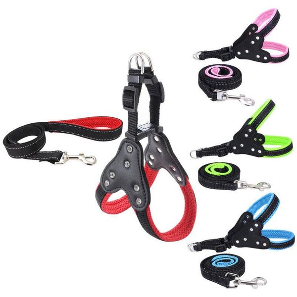 dog collars & leashes 2pcs/set leather rhinestone pet harness and leash set reflective leads for small medium large dogs cats
dog collars & leashes 2pcs/set leather rhinestone pet harness and leash set reflective leads for small medium large dogs cats