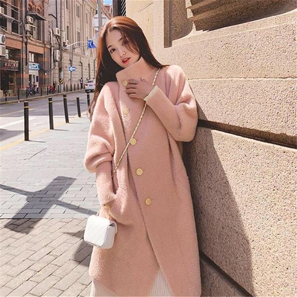 women's wool & blends winter fashion 2021 long jacket loose collar single-breasted casual warm contracted temperament coat women y10, Black
women's wool & blends winter fashion 2021 long jacket loose collar single-breasted casual warm contracted temperament coat women y10, Black