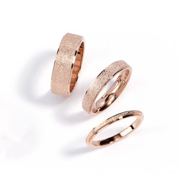 wedding rings classic brand jewelry matte rose gold color for women engagement anniversary accessories acero inoxidable joyeria mujer, Slivery;golden
wedding rings classic brand jewelry matte rose gold color for women engagement anniversary accessories acero inoxidable joyeria mujer, Slivery;golden