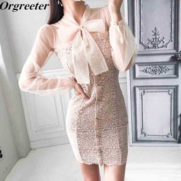 bodycon bandage dresses korean style perspective mesh lace patchwork ladies office bow tie cute lolita mini 210525, Black;gray
bodycon bandage dresses korean style perspective mesh lace patchwork ladies office bow tie cute lolita mini 210525, Black;gray