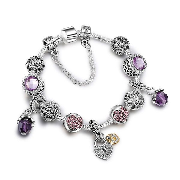 fashion 925 sterling silver purple crystal murano lampwork glass & european charm beads heart dangle fits pandora charm bracelets necklace b, Golden;silver
fashion 925 sterling silver purple crystal murano lampwork glass & european charm beads heart dangle fits pandora charm bracelets necklace b, Golden;silver