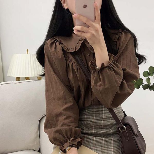 button ruffled women blouse long sleeve woman clothes 2021 autumn korean style casual shirts womens blouses chemisier femme women's, White
button ruffled women blouse long sleeve woman clothes 2021 autumn korean style casual shirts womens blouses chemisier femme women's, White