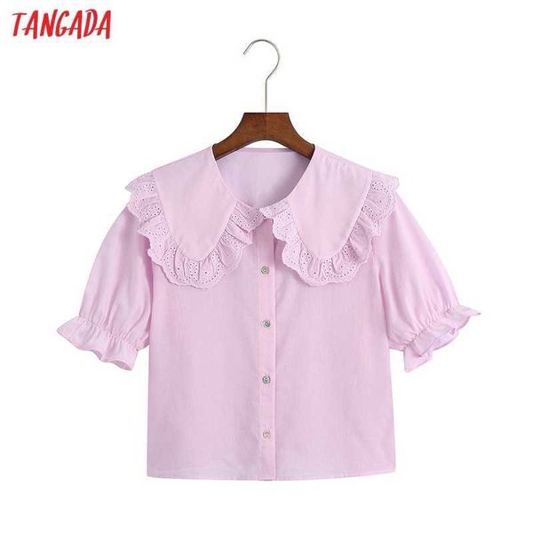 tangada women retro embroidery collar pink romantic blouse shirt short sleeve chic female shirt 6z101 210609, White
tangada women retro embroidery collar pink romantic blouse shirt short sleeve chic female shirt 6z101 210609, White