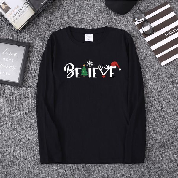 hillbilly and womens long sleeve men t shirt merry christmas believe print fashion graphic tee party style, White;black
hillbilly and womens long sleeve men t shirt merry christmas believe print fashion graphic tee party style, White;black