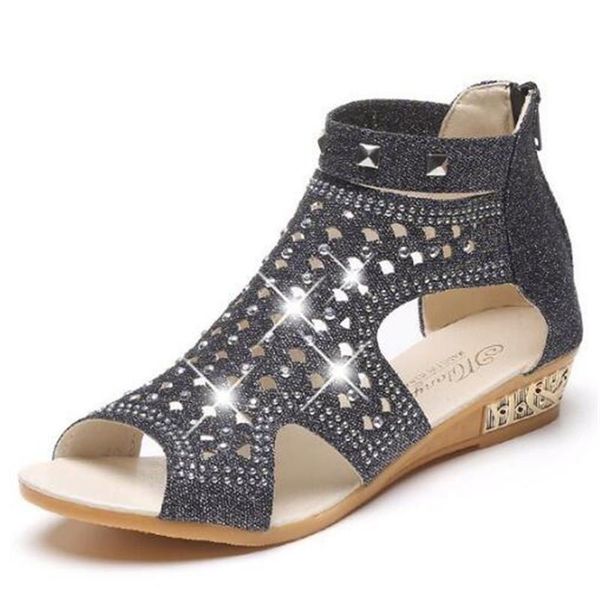 summer flat rhinestone fish mouth roman shoes high to help women's large size hollow rivets sandals women, Black
summer flat rhinestone fish mouth roman shoes high to help women's large size hollow rivets sandals women, Black