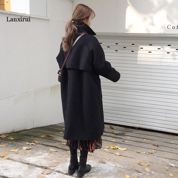 women's jackets spring winter women korean long black woolen coats casual streetwear jacket sleeve ladies covered button, Black;brown
women's jackets spring winter women korean long black woolen coats casual streetwear jacket sleeve ladies covered button, Black;brown