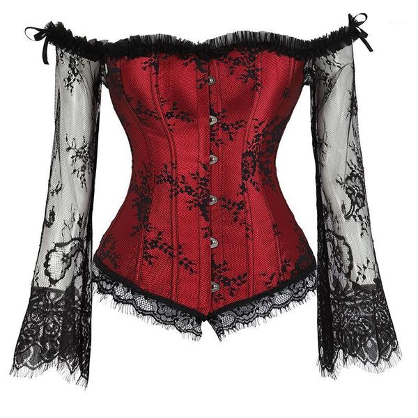 corset bustier lingerie women with long sleeves renaissance plus size lace floral costumes burlesque red black white bustiers & cor
corset bustier lingerie women with long sleeves renaissance plus size lace floral costumes burlesque red black white bustiers & cor