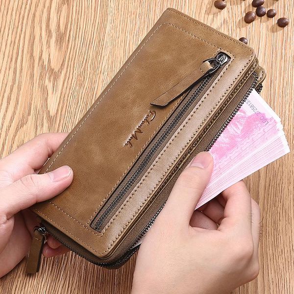 wallets leather men's wallet long zipper money clip head layer retro handbag multi-function tide, Red;black
wallets leather men's wallet long zipper money clip head layer retro handbag multi-function tide, Red;black
