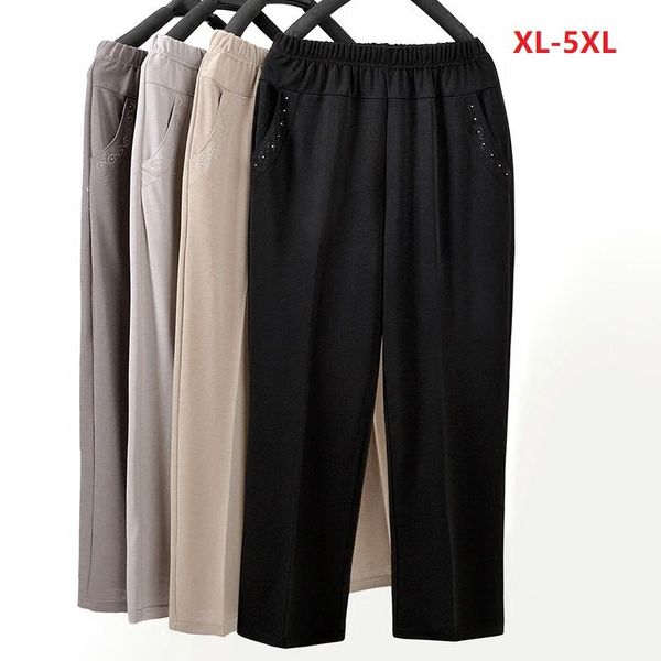 women's pants & capris middle-aged women straight fashion casual elastic waist loose plus size grandma female summer solid nine 5xl, Black;white
women's pants & capris middle-aged women straight fashion casual elastic waist loose plus size grandma female summer solid nine 5xl, Black;white