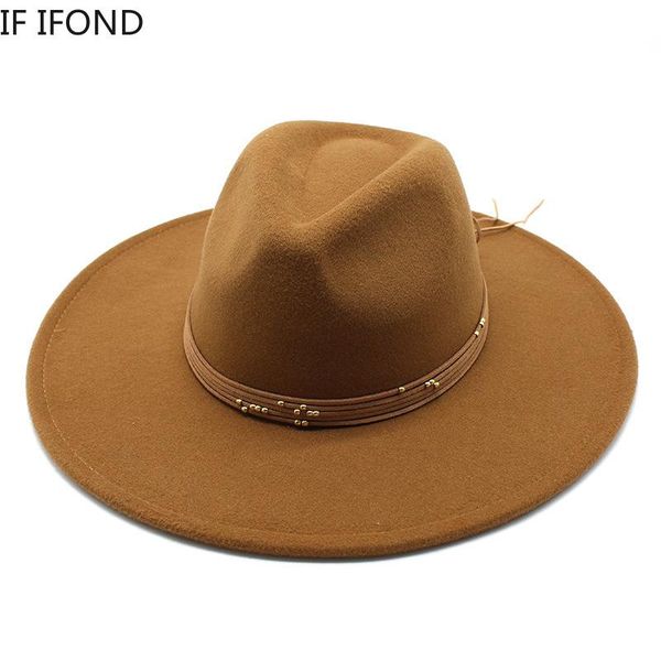 British Style Women Big Wide Brim Wool Fedora Hat Winter Panama Jazz Cap Fashion Party Trilby Hats, Blue;gray