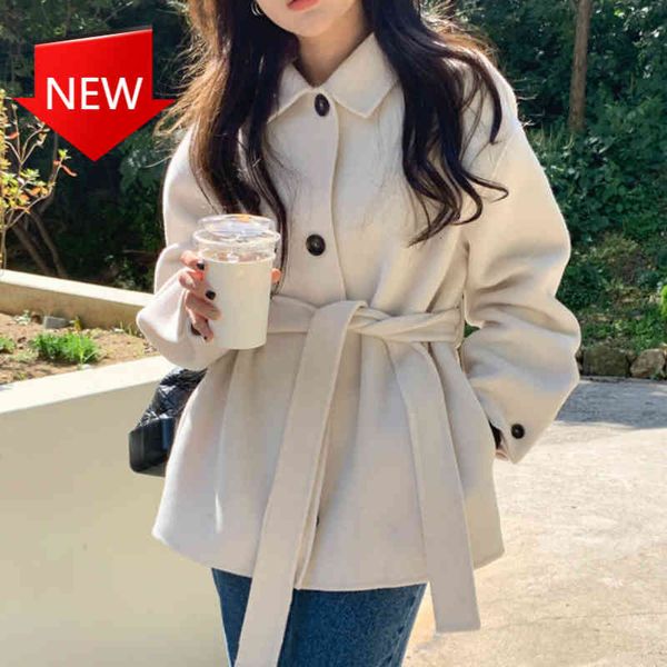 jackets yellow breasted cardigan with belt female autumn thin winter waistline single woolen coat, Black;brown
jackets yellow breasted cardigan with belt female autumn thin winter waistline single woolen coat, Black;brown