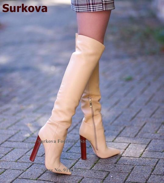 boots surkova ladies wooden pattern chunky heels knee nude black pointed toe long patchwork dress shoes size46 dropship
boots surkova ladies wooden pattern chunky heels knee nude black pointed toe long patchwork dress shoes size46 dropship