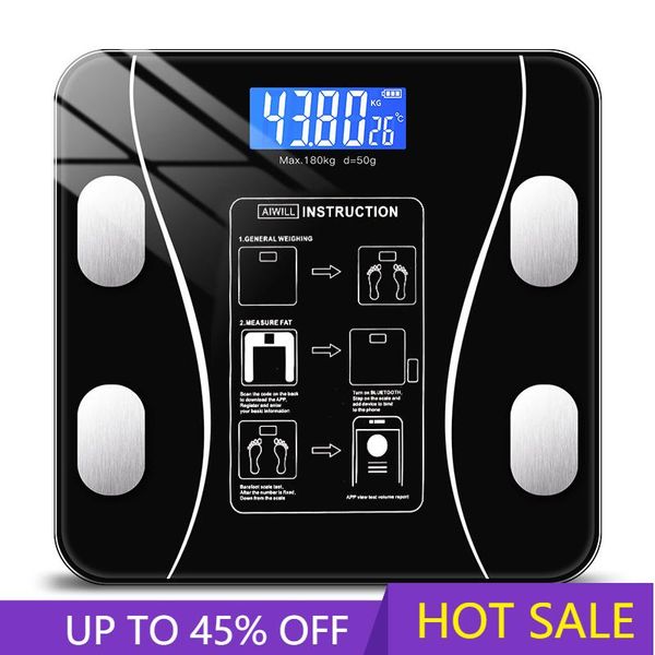 smart scales body fat scale bmi wireless digital bathroom weight composition analyzer weighing