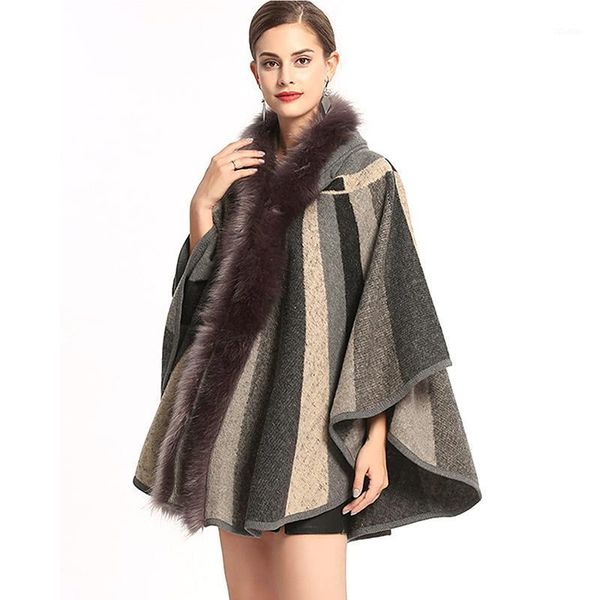 women's wool & blends women winter hooded overcoat shawl cape knitwear fur lapel coats poncho noble batwing sleeves fashion causal asym, Black
women's wool & blends women winter hooded overcoat shawl cape knitwear fur lapel coats poncho noble batwing sleeves fashion causal asym, Black