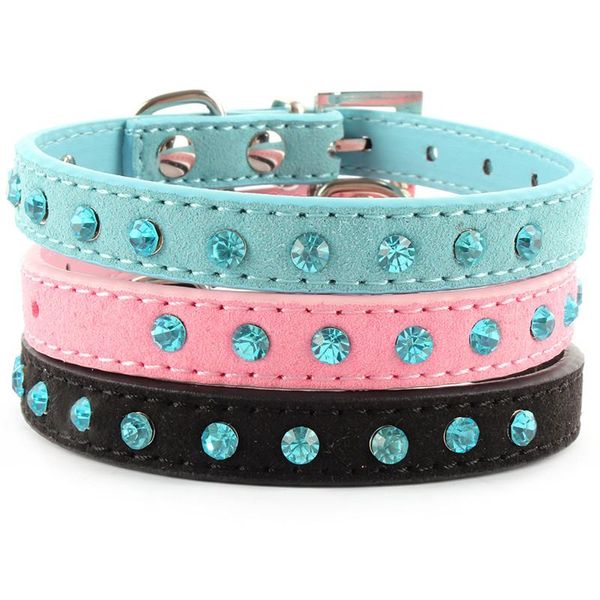 dog collars & leashes small pet velvet pu leather collar puppy cat crystal rhinestone neck strap 
dog collars & leashes small pet velvet pu leather collar puppy cat crystal rhinestone neck strap